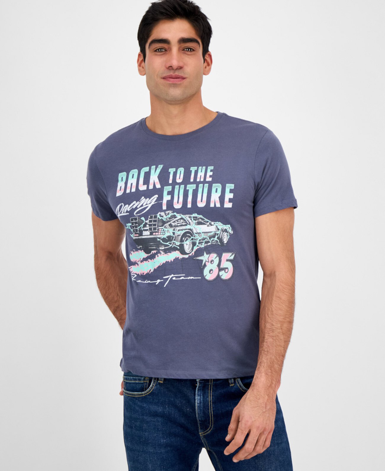 Men's Back To The Future Relaxed-Fit Graphic T-Shirt Tai Apparel