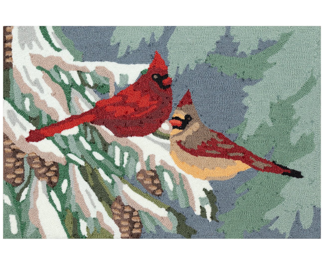 Frontporch Cardinal Christmas Day 2'6"x4' Area Rug Liora Manne