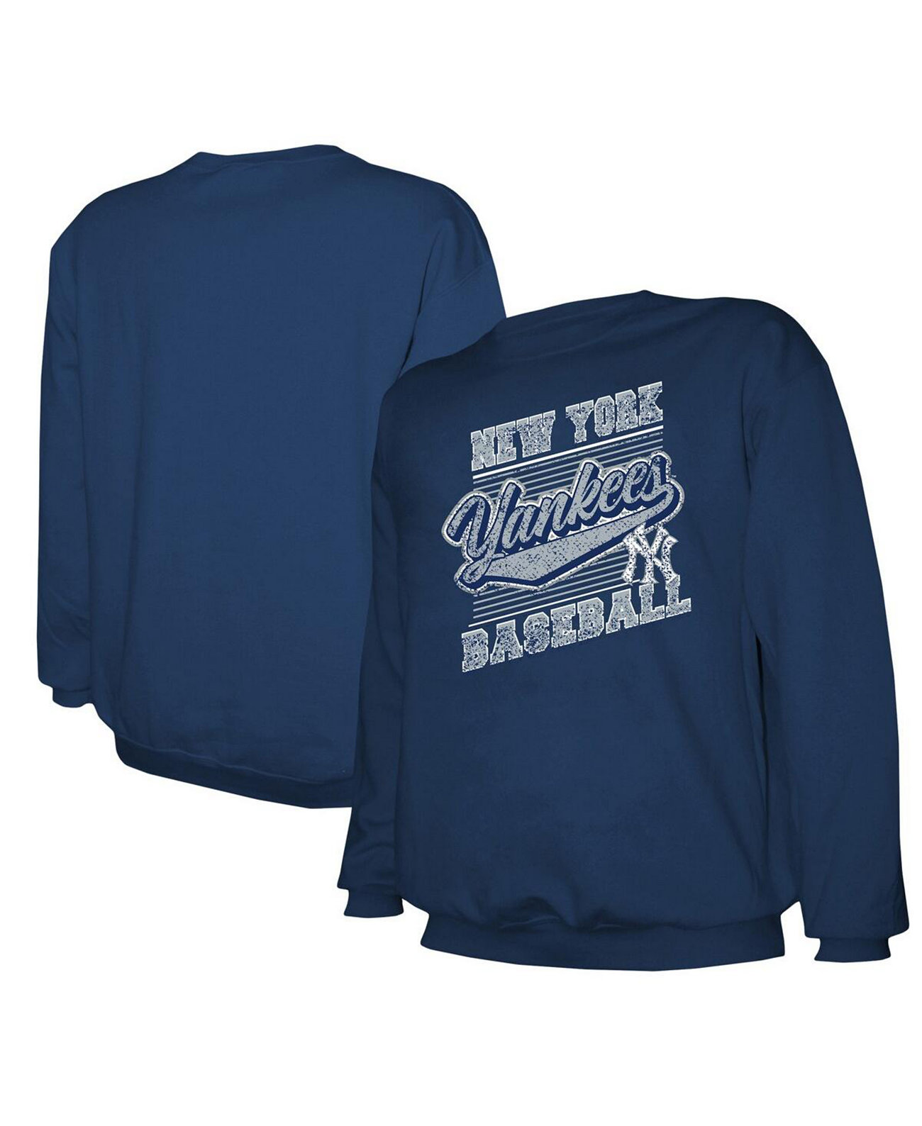 Men's Navy New York Yankees Pullover Sweatshirt Stitches