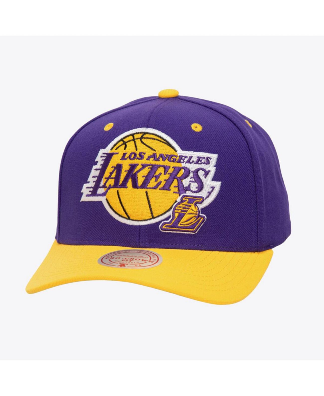 Men's Purple Los Angeles Lakers All In 2.0 Pro Crown Snapback Hat Mitchell & Ness