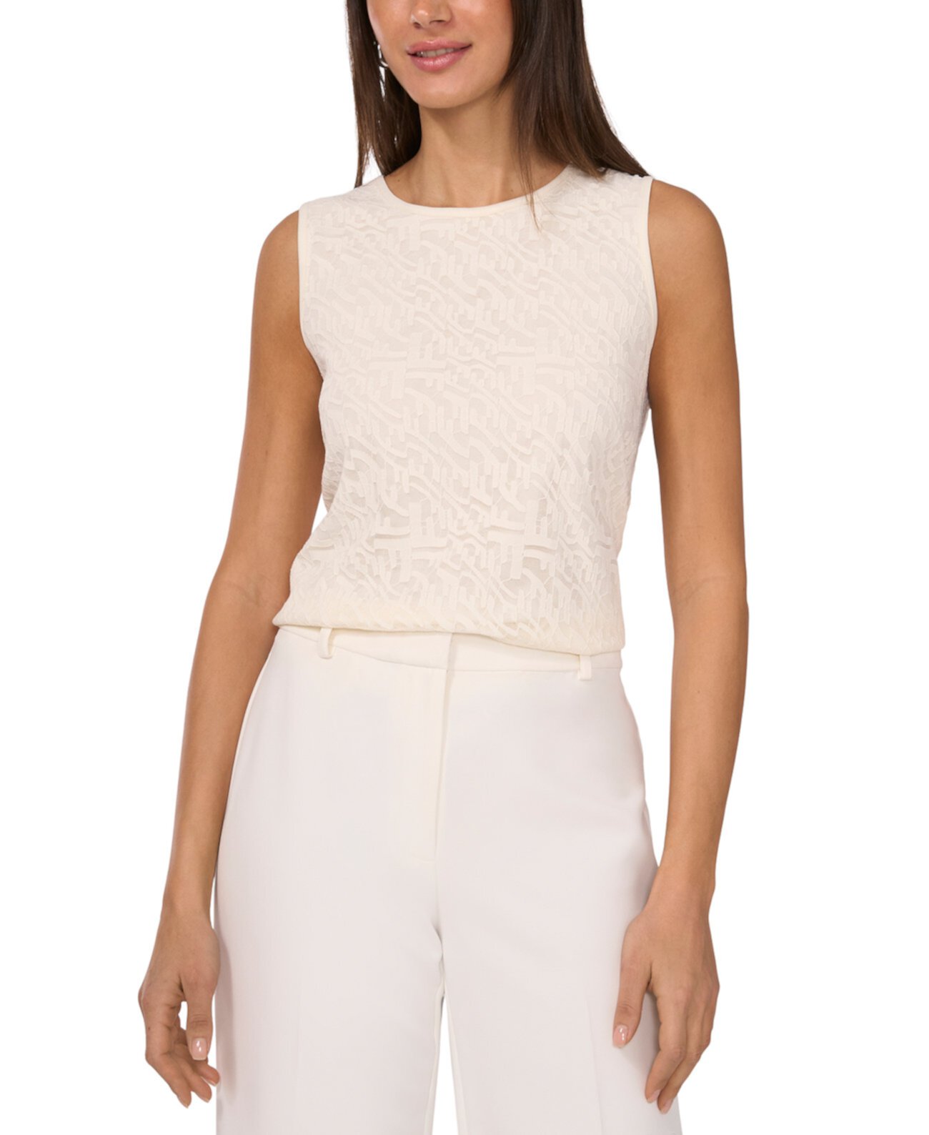 Women's Crewneck Sleeveless Lace Top Vince Camuto