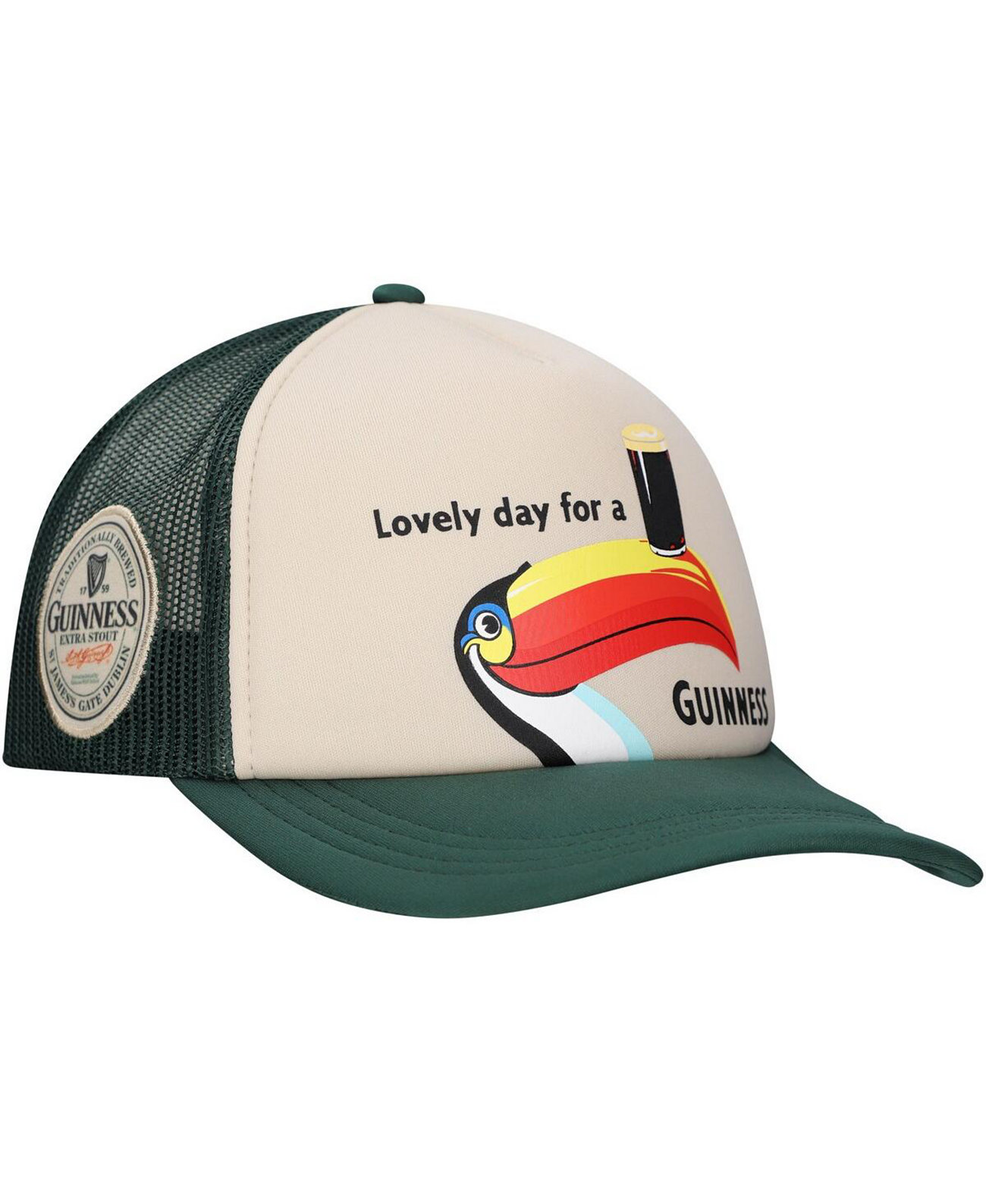 Men's Tan Guinness Foam Trucker Adjustable Hat Lids