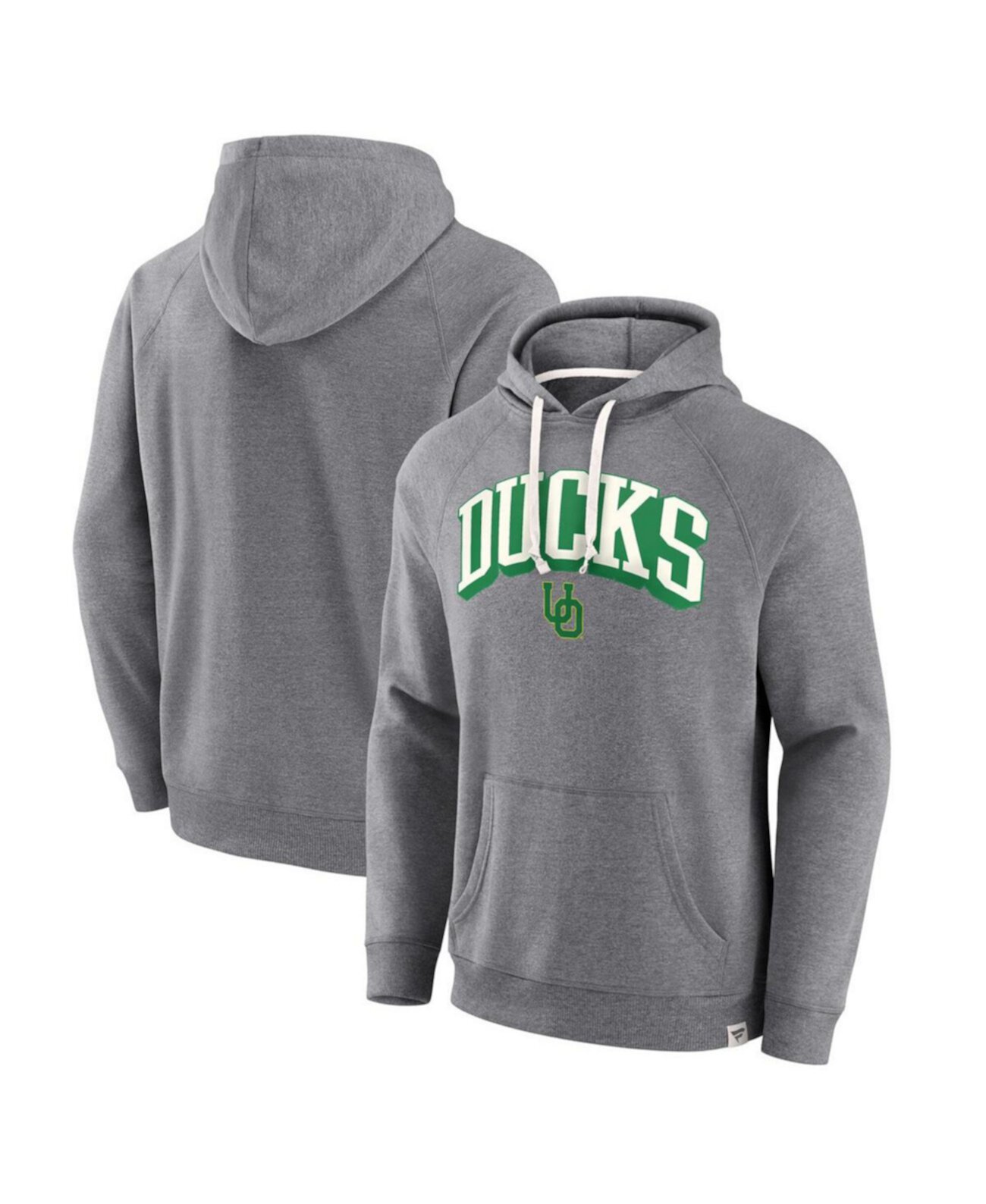 Men's Heather Gray Oregon Ducks True Classics On Deck Fleece Pullover Hoodie Fanatics