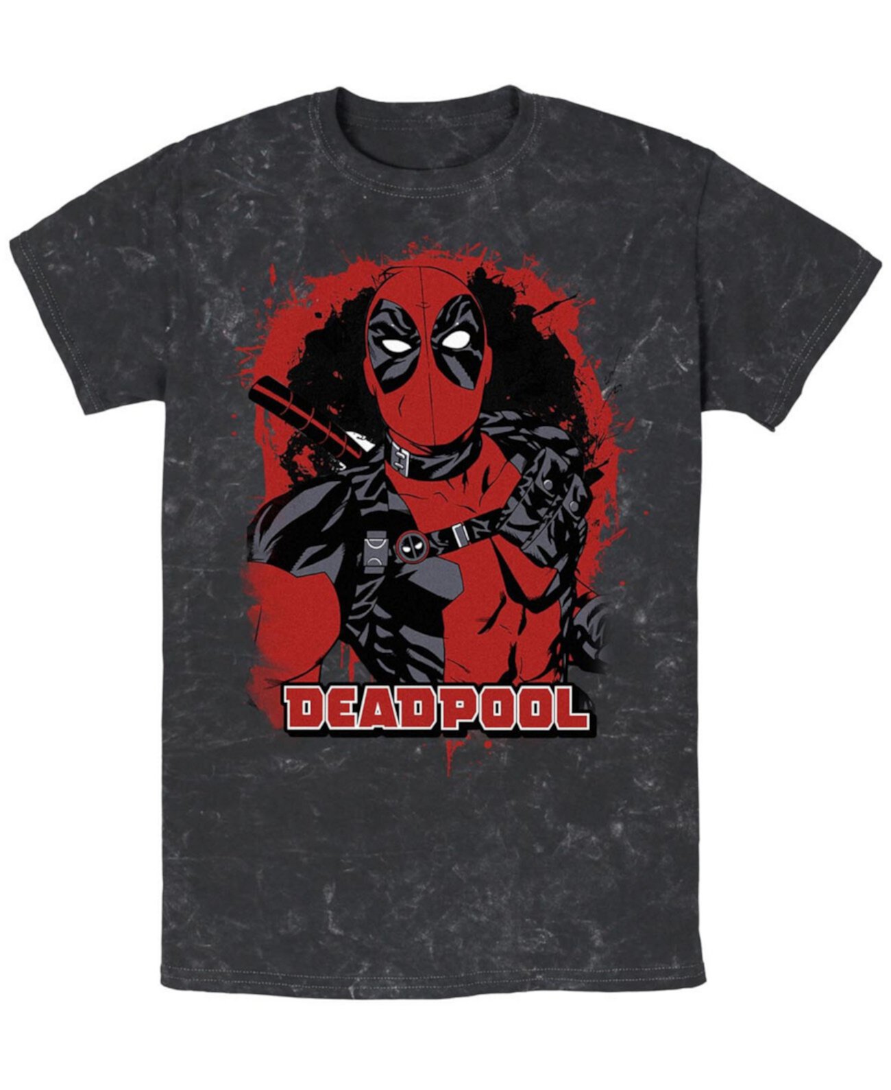 Men's Painted Deadpool Short Sleeve Mineral Wash Tee Fifth Sun