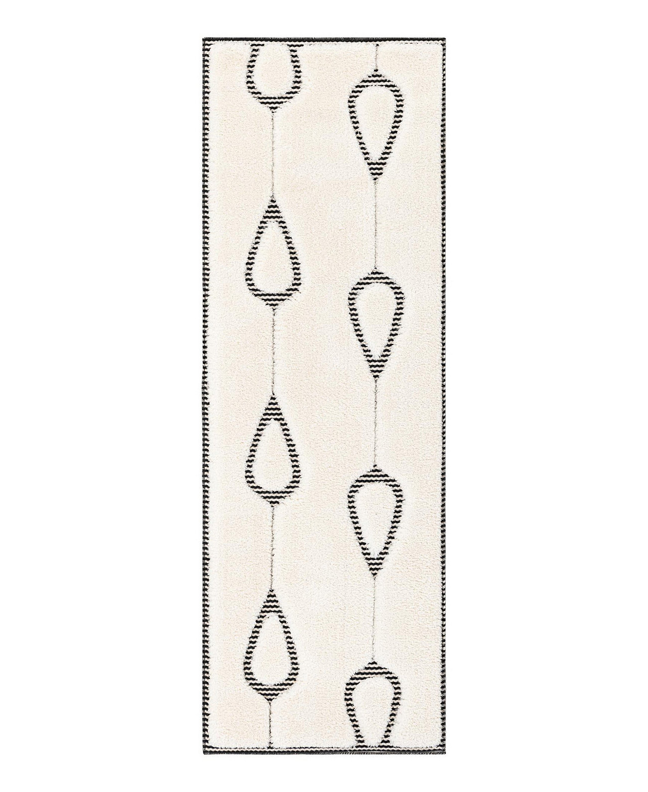 Textured Tones Drops 2'x6'1" Runner Area Rug Bayshore Home