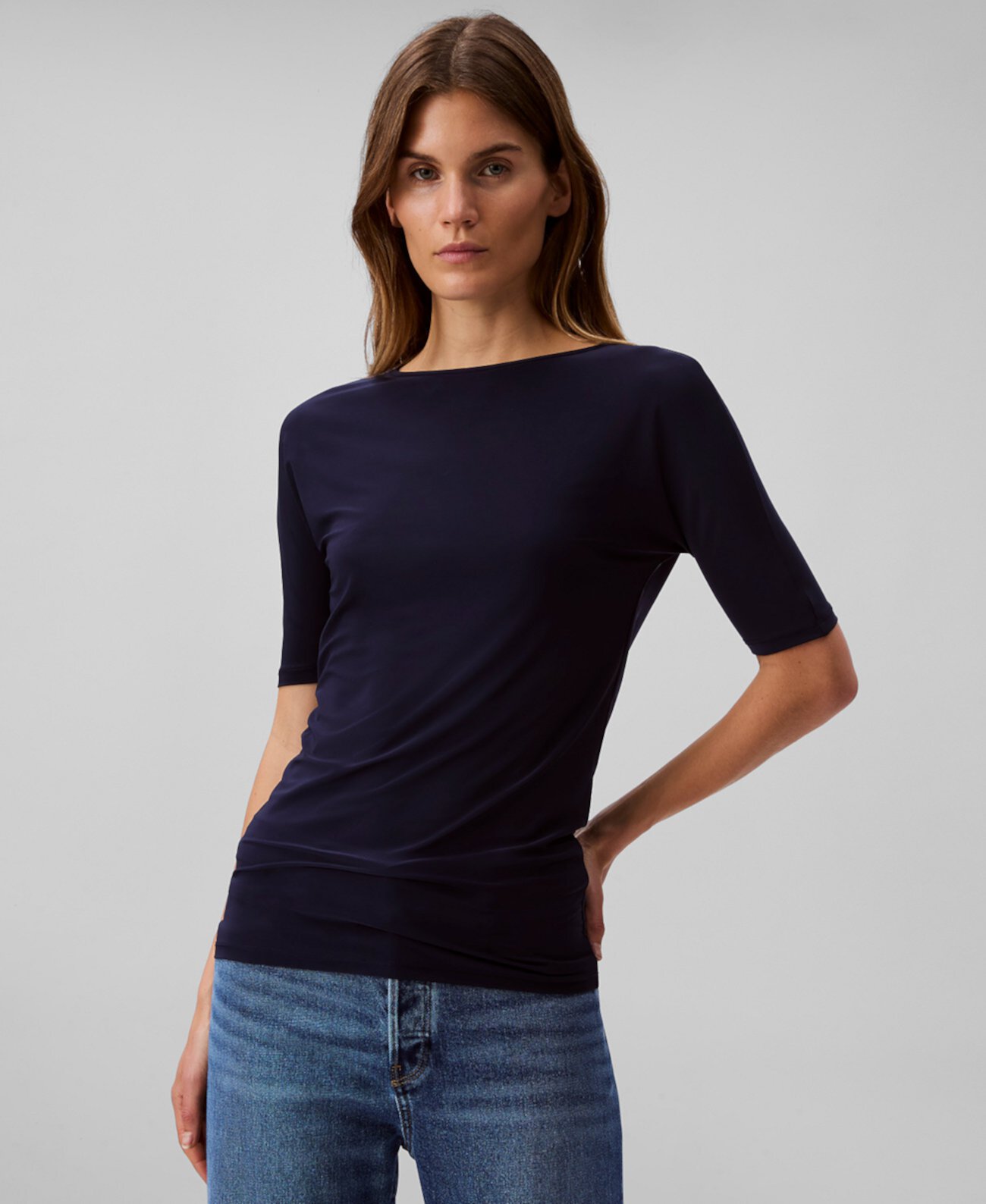 Women's Stretch Slim-Fit Short-Sleeve Tee Calvin Klein