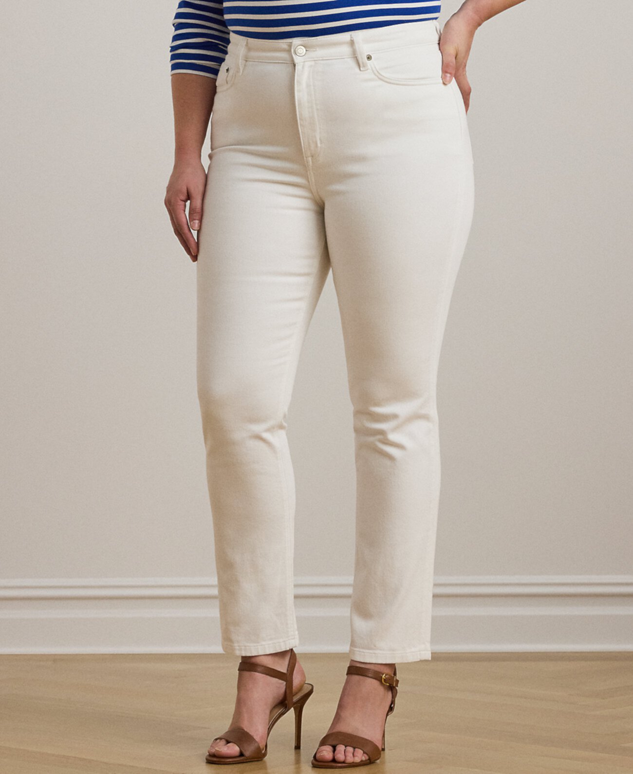 Plus Size High-Rise Straight Ankle Jeans LAUREN Ralph Lauren