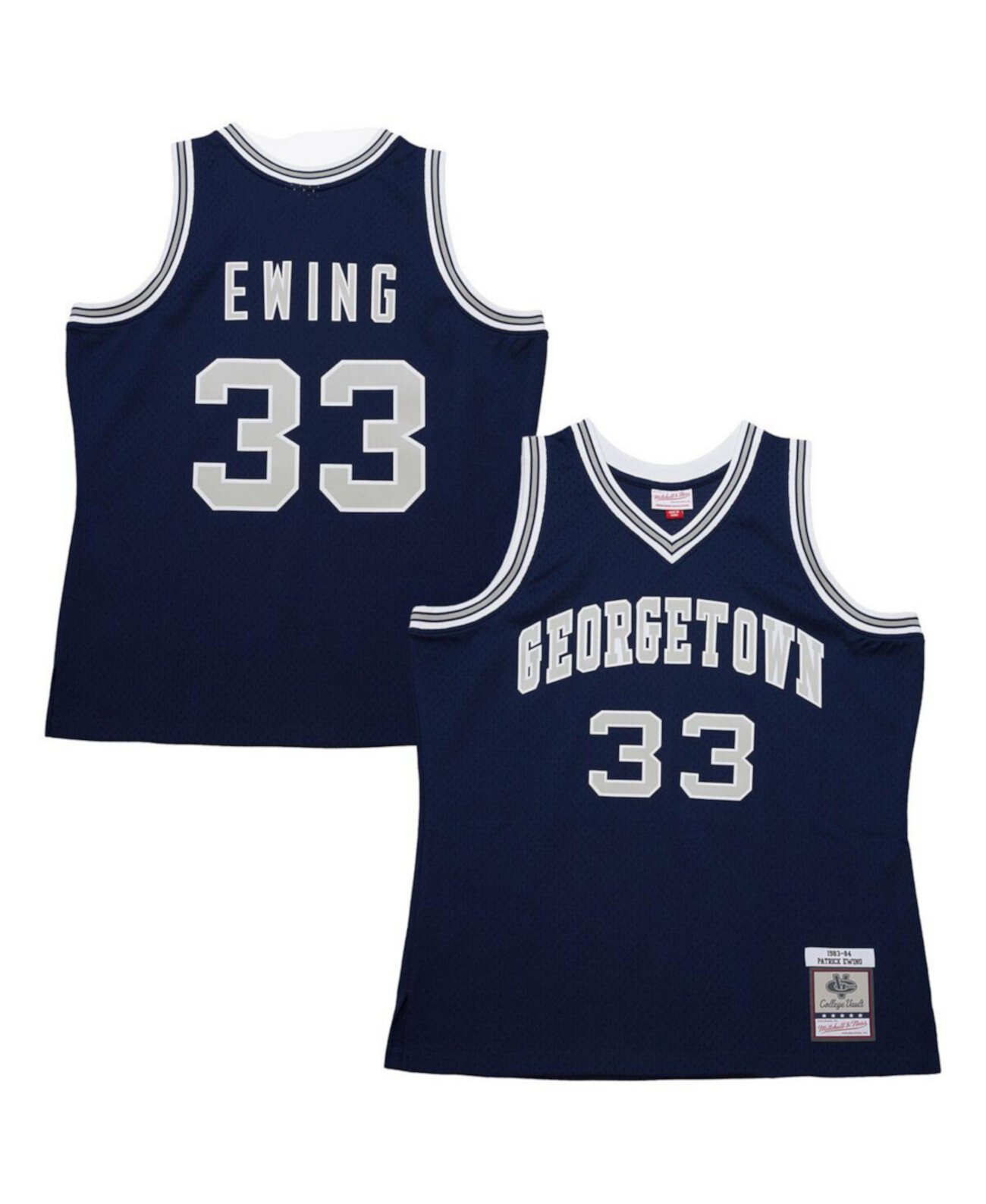 Мужская джерси с V-образным вырезом и экранной печатью Patrick Ewing Georgetown Hoyas 1983/84, от Mitchell & Ness Mitchell & Ness