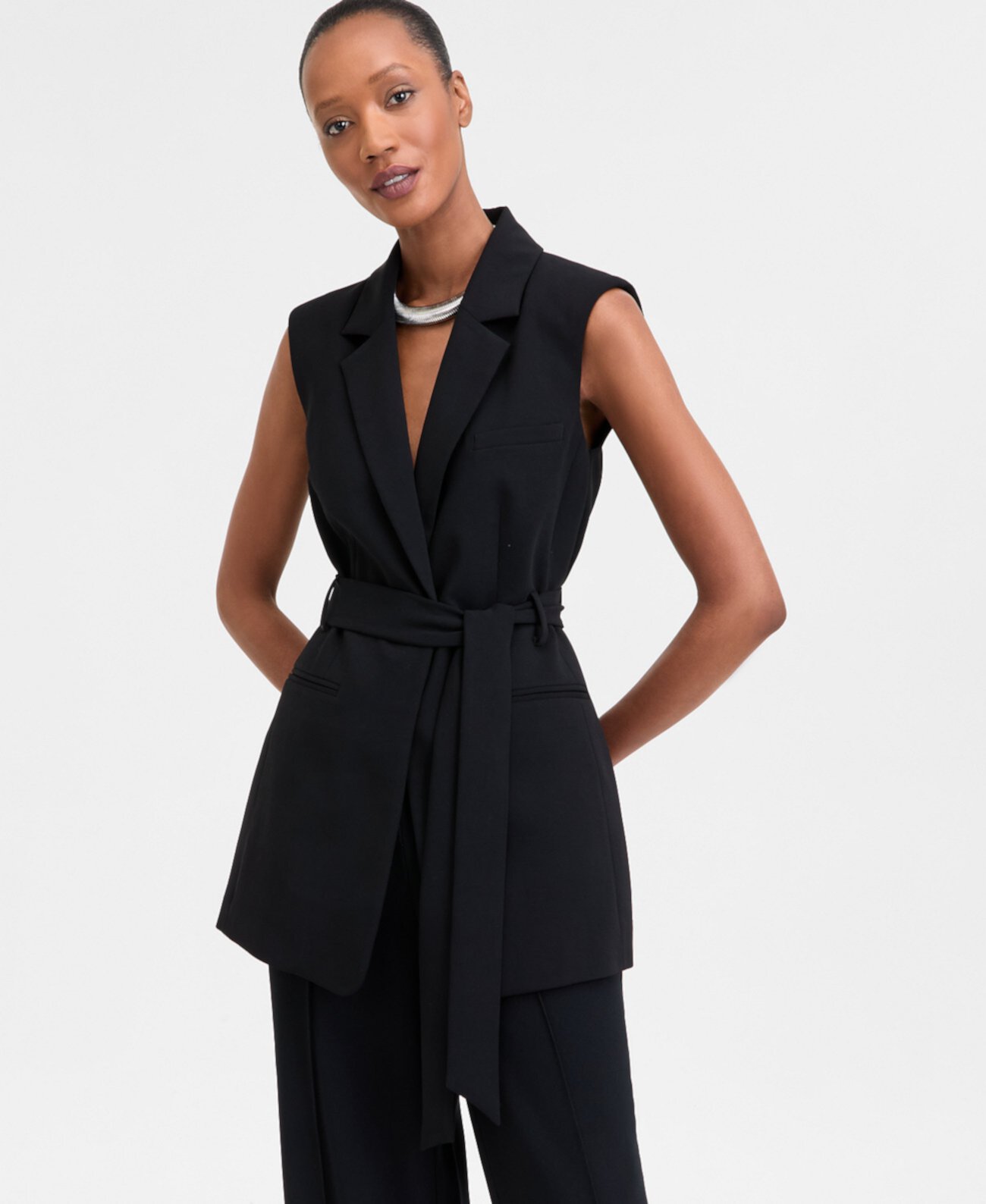 Women's Belted Vest, Exclusively at Macy's I.N.C. International Concepts