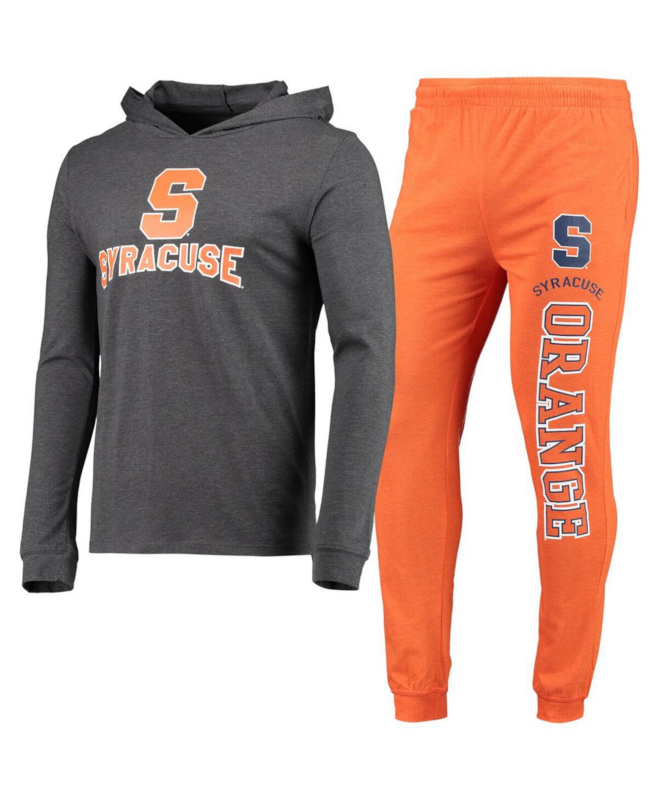 Мужской лонгслив-худи и брюки для сна Syracuse Orange Meter от Concepts Sport, 60% хлопок Concepts Sport