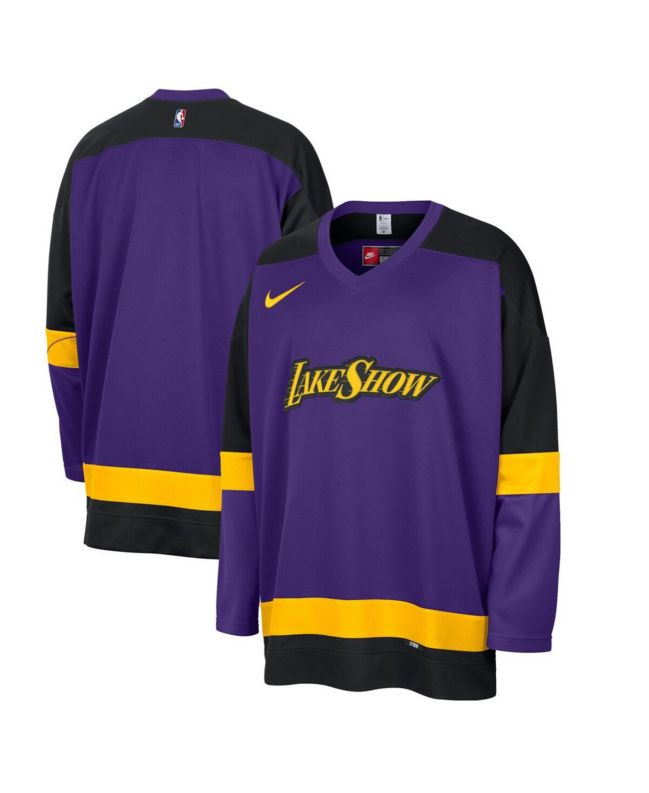 Men's Purple Los Angeles Lakers 2024/25 City Edition Courtside Heavyweight Hockey Jersey Nike