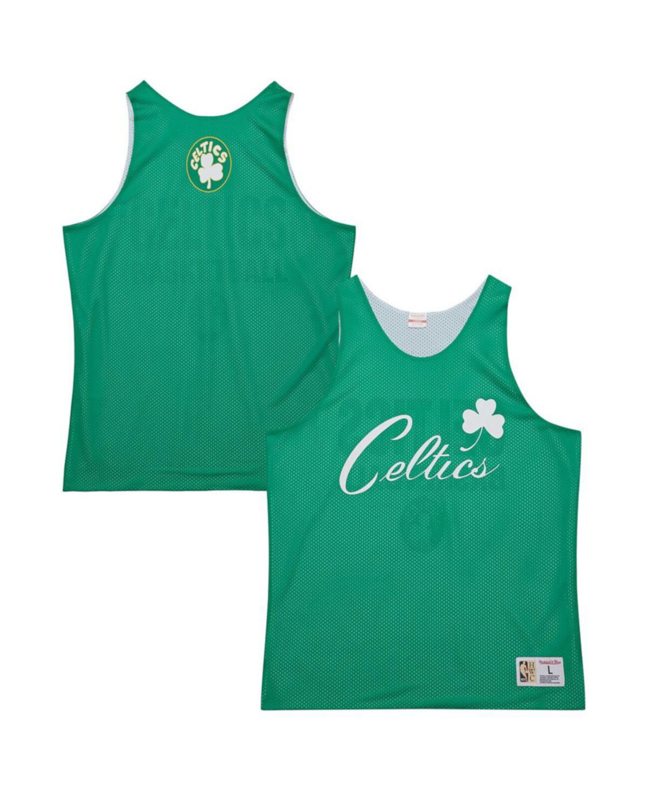 Men's Kelly Green Boston Celtics Hardwood Classics Reversible Mesh Practice Jersey Mitchell & Ness