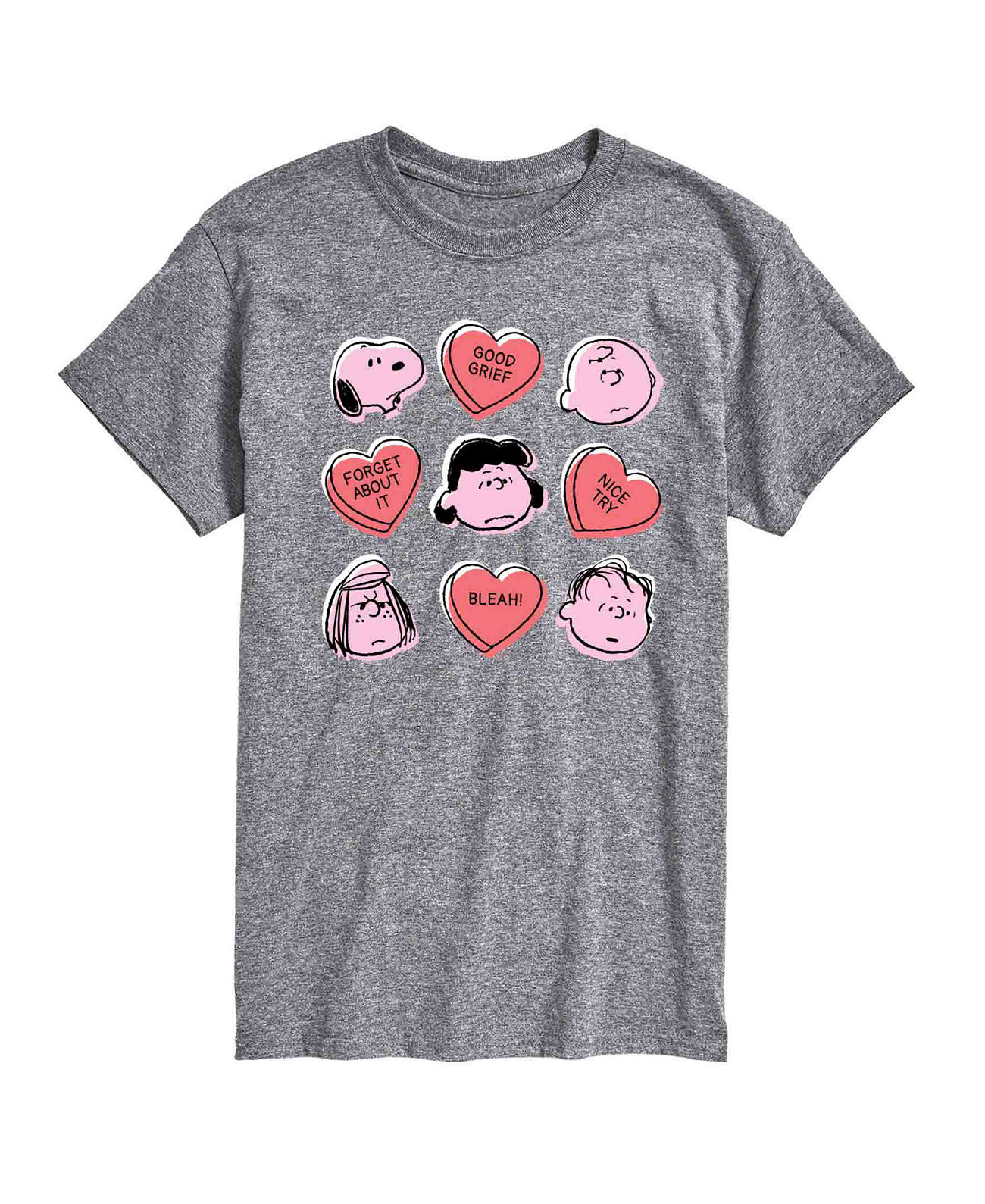 Men's Peanuts Candy Hearts Short Sleeve T-Shirt Airwaves