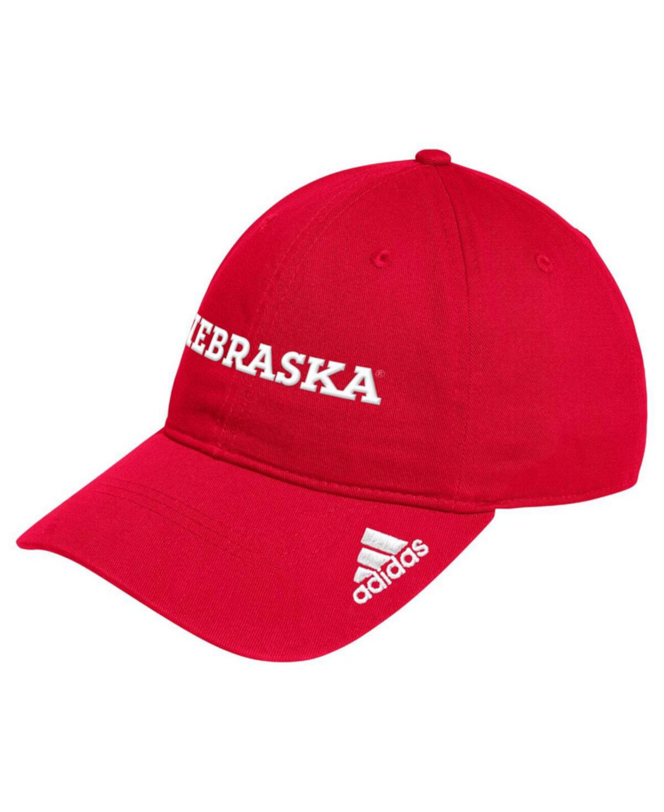 Мужская регулируемая шапка Nebraska Huskers с эмблемой и защитой от солнца, 100% полиэстер Adidas