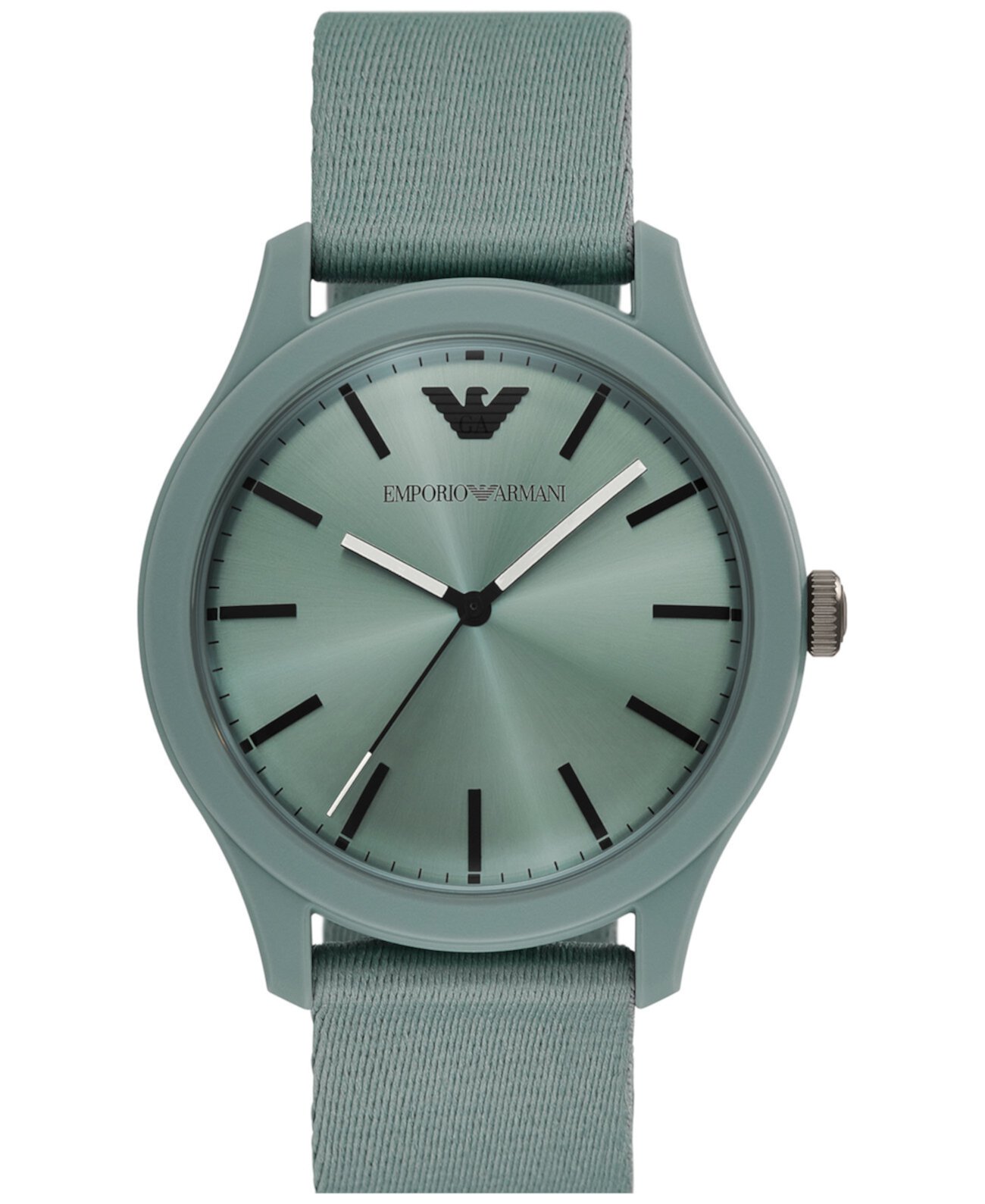 Men's Green Tide Ocean Material Strap Watch 45mm Emporio Armani