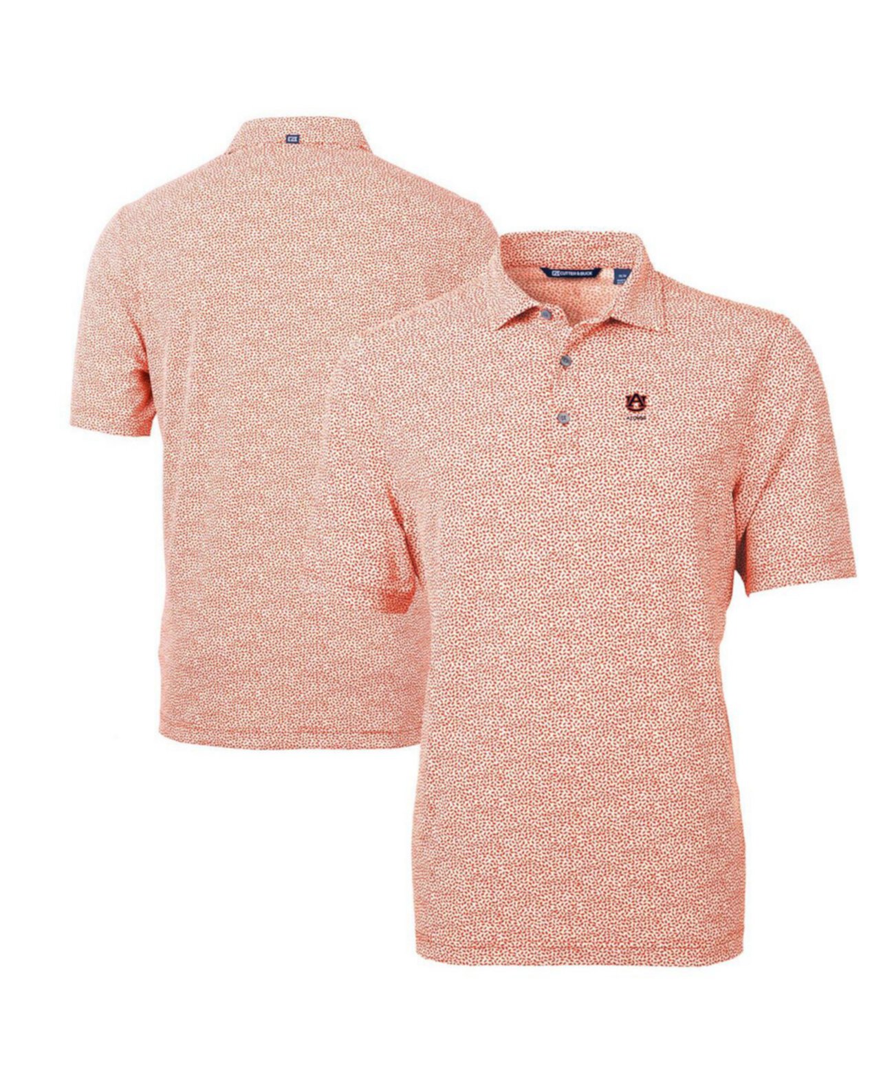 Men's Auburn Tigers Alumni Logo DryTec Virtue Eco Pique Botanical Print Polo Cutter & Buck