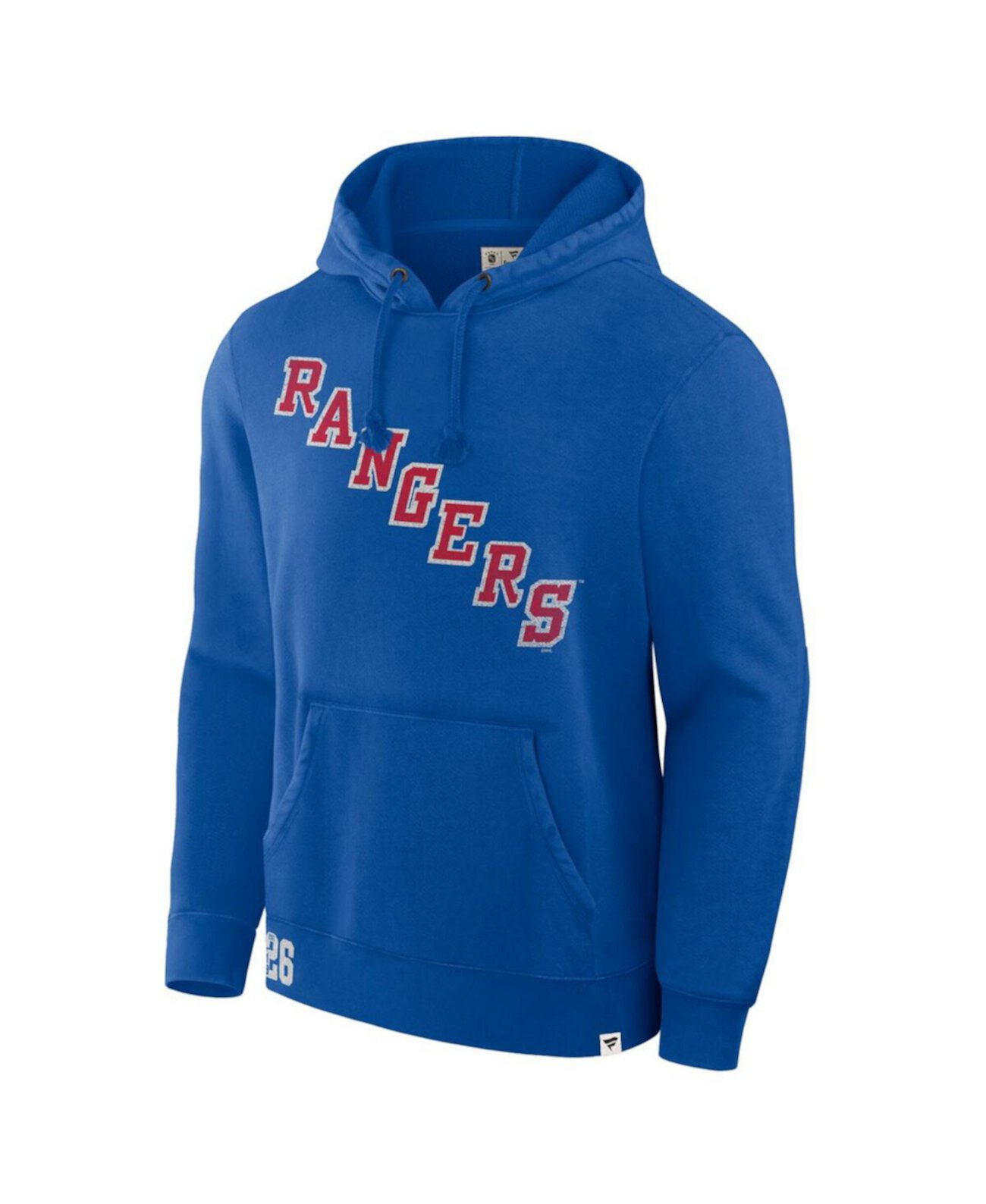 Men's Royal New York Rangers Decades Collection Tradition Fleece Pullover Hoodie Fanatics