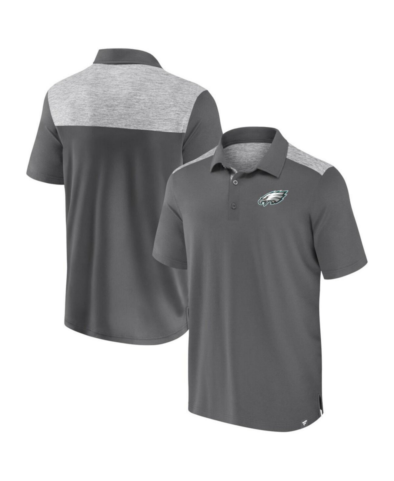 Men's Heather Gray Philadelphia Eagles Long Shot Polo Fanatics