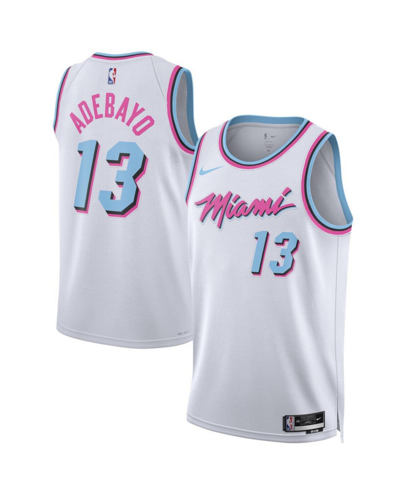 Men's and Women's Bam Adebayo White Miami Heat 2024/25 Swingman Player Jersey - City Edition Nike