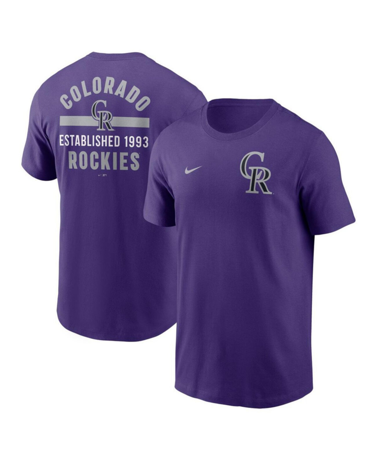 Men's Purple Colorado Rockies 2-Hit T-Shirt Nike