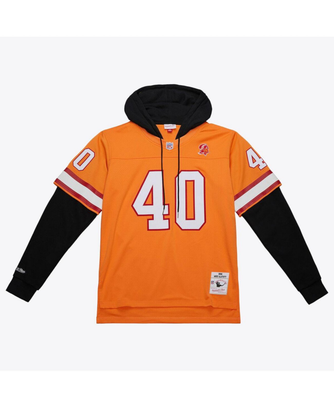 Men's Mike Alstott Orange Tampa Bay Buccaneers Player Name Number Hoodie Legacy Jersey Mitchell & Ness