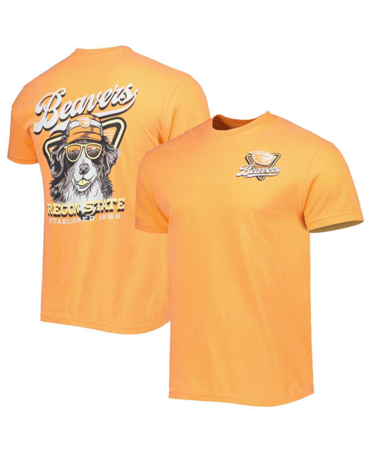 Men's Orange Oregon State Beavers Man's Best Friend Comfort Colors T-Shirt Image One