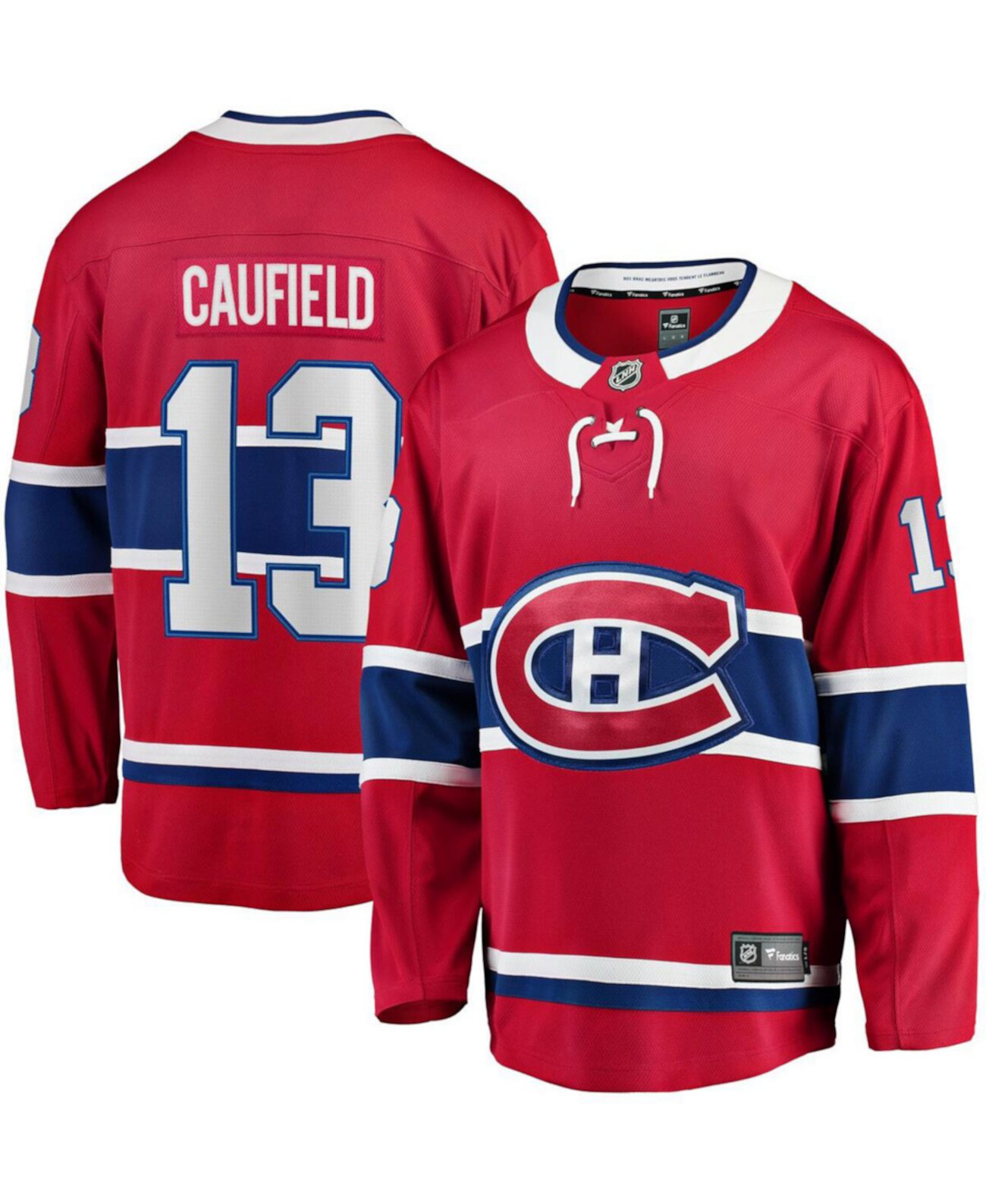 Men's Cole Caufield Red Montreal Canadiens Home Premier Breakaway Player Jersey Fanatics