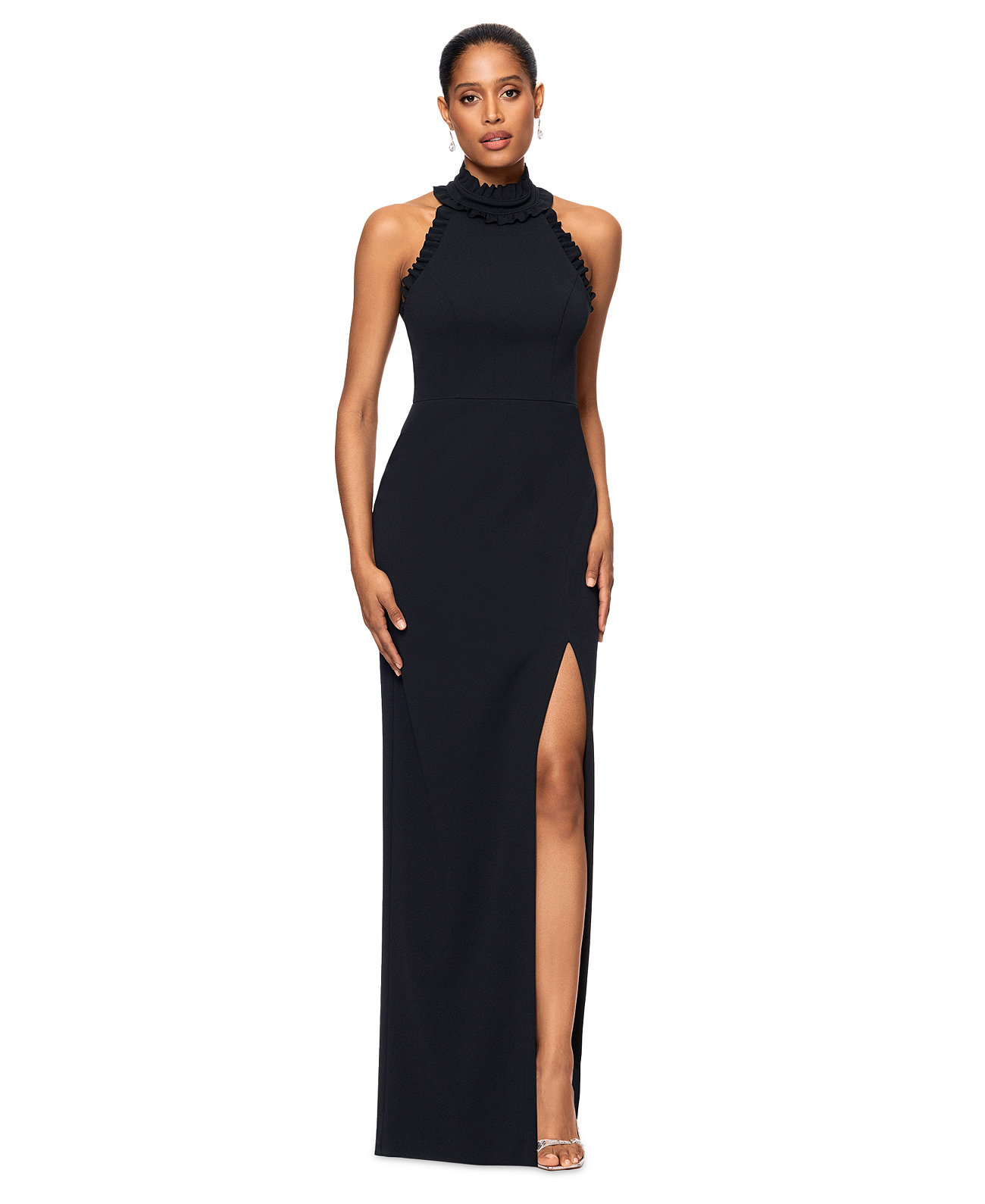 Women's High-Neck Open-Back Gown Xscape