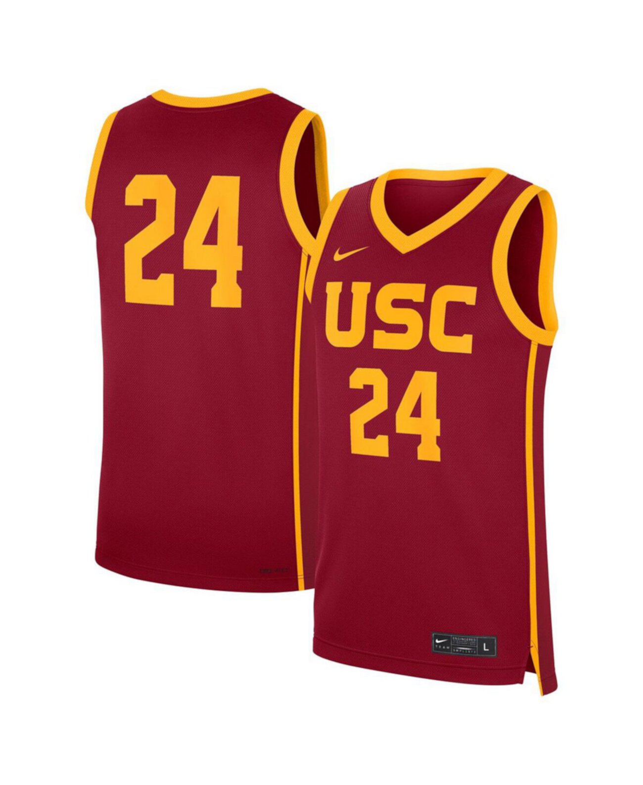 Men's 24 Cardinal USC Trojans Road Replica Jersey Nike