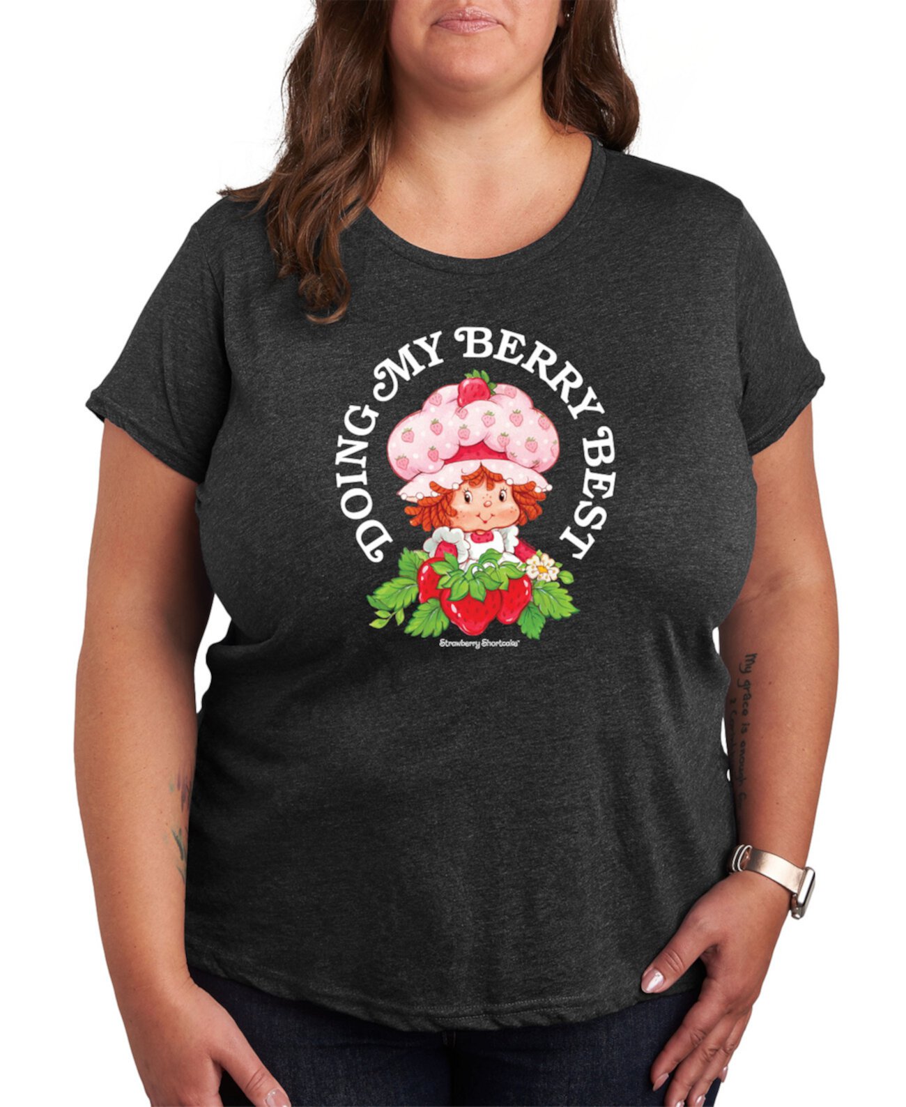 Plus Size Strawberry Shortcake Berry Best Graphic Pullover T-shirt Hybrid Apparel