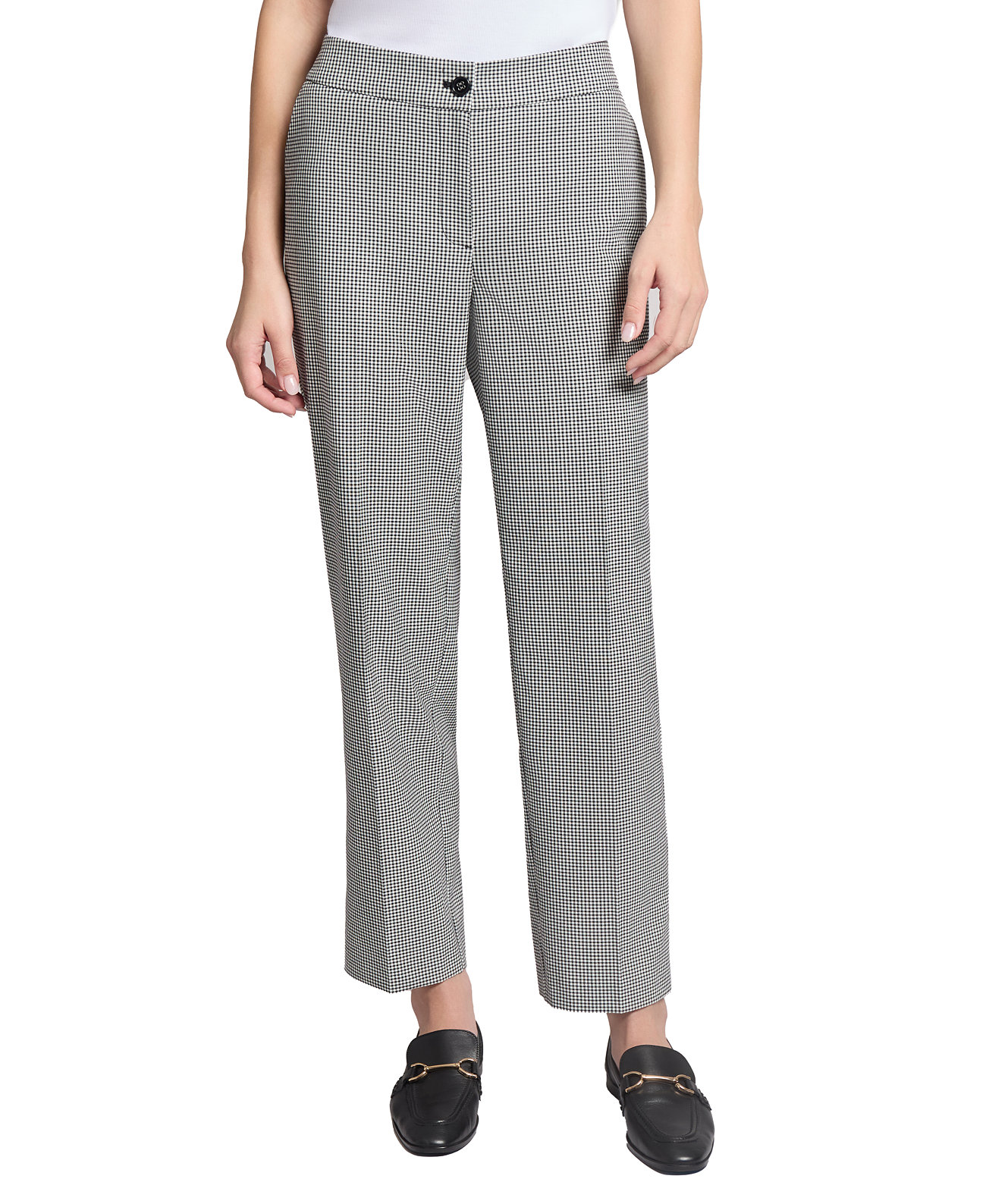 Women's Straight-Leg Checked Pants Jones New York