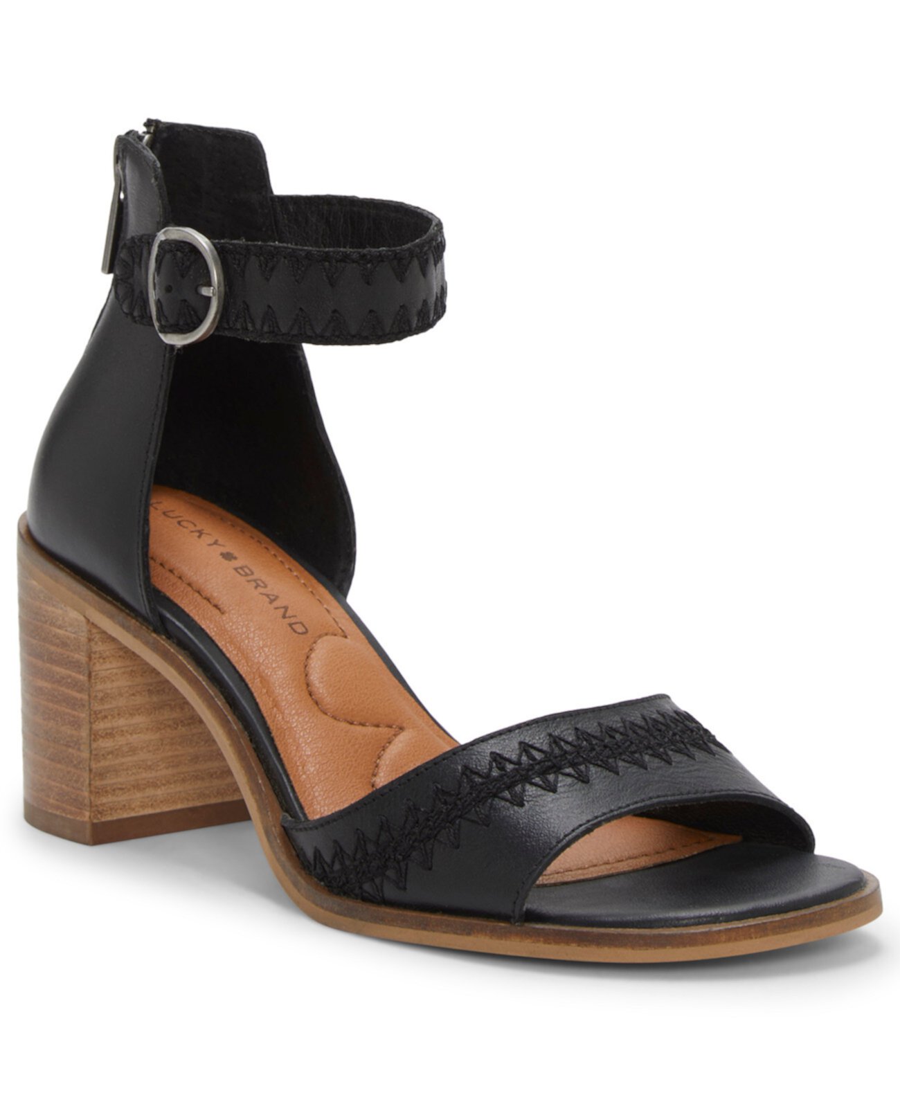 Women's Shivona Whipstitch Block-Heel Dress Sandals Lucky Brand