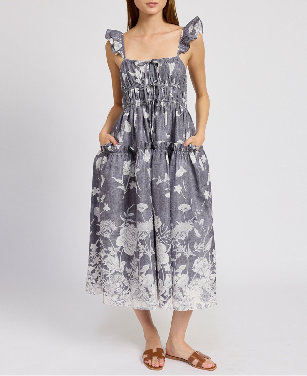 Women's Sydney Floral-Print Midi Dress En Saison