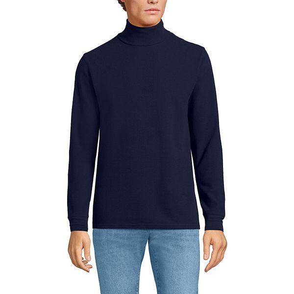 Men's Lands' End Waffle Foldover Turtleneck Lands' End