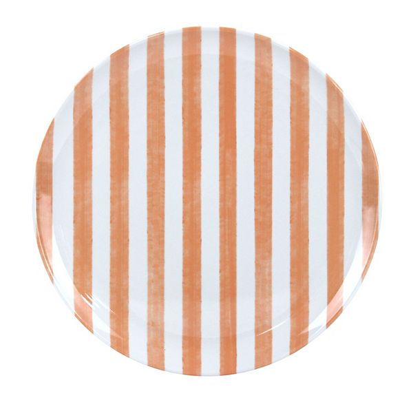 Celebrate Together™ Summer Orange Striped Melamine Dinner Plate Celebrate Together