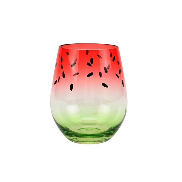 Celebrate Together™ Summer Ombre Watermelon Plastic Stemless Wine Glass Celebrate Together