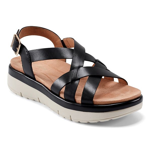 Easy Spirit Indie Women's Leather Strappy Wedge Sandals Easy Spirit