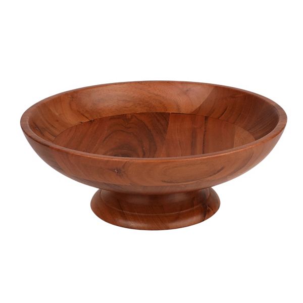 Mingle & Co. Footed Wood Serving Bowl Mingle & Co.