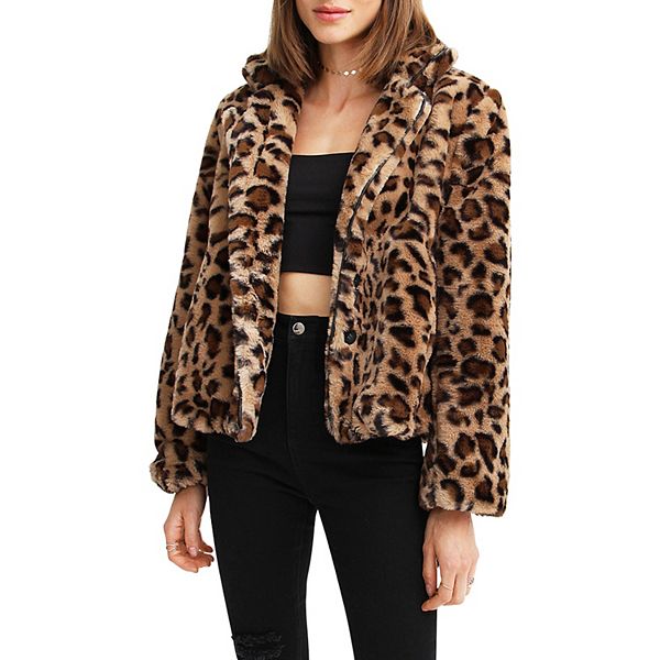 Last Call Leopard Faux-Fur Jacket Belle & Bloom