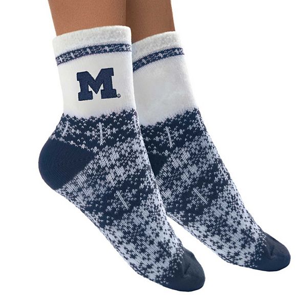 Women's ZooZatz Michigan Wolverines Fuzzy Holiday Crew Socks Unbranded