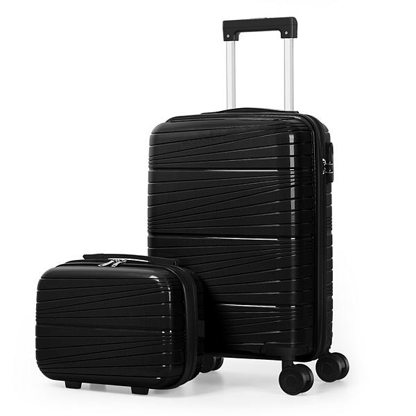 Hikolayae Horizon Log 2-Piece Hardside Spinner Luggage Set Hikolayae