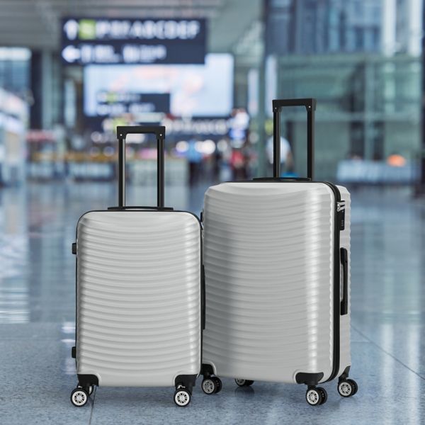 Hikolayae Bend Stripe 3-Piece Hardside Spinner Luggage Set Hikolayae