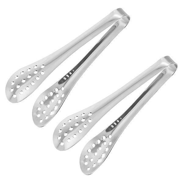 2 Pcs 5" Ice Tongs, Mini Sugar Tongs For Appetizers, Dessert, Tea Party, Bar, Cafe Silver Unique Bargains