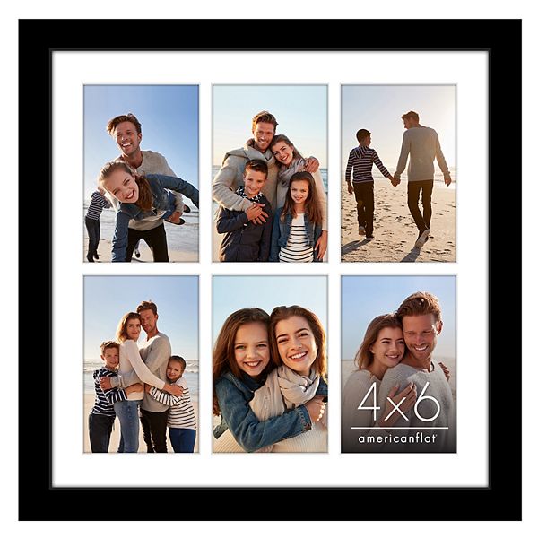 Americanflat 6-Opening 4" x 6" Collage Picture Frame Americanflat