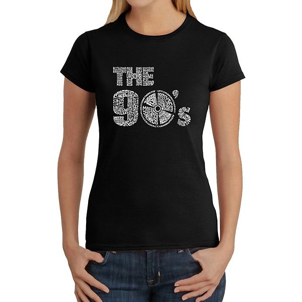 90S - Women's Word Art T-Shirt LA Pop Art