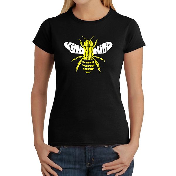 Bee Kind - Women's Word Art T-Shirt LA Pop Art