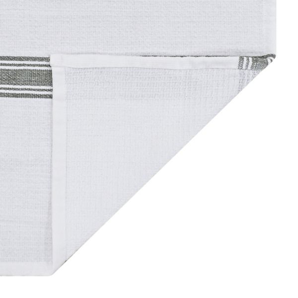 Mingle & Co. 2-pk. White & Green Stripe Yarn Dyed Woven Kitchen Towels Mingle & Co.