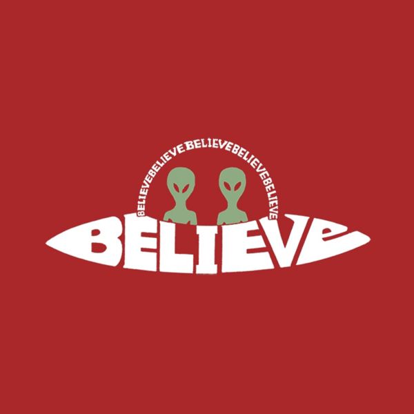 Believe UFO - Small Word Art Tote Bag LA Pop Art