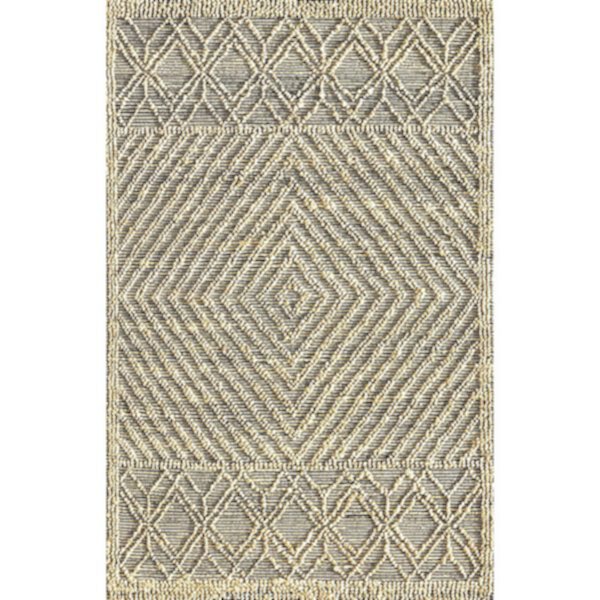 Rugs America Archer Knotted Black Jute 5' x 7' Area Rug Rugs America