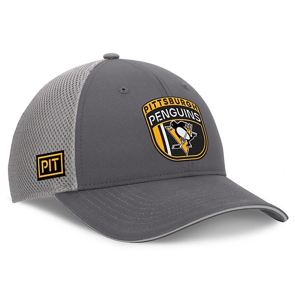 Men's Fanatics Gray Pittsburgh Penguins Authentic Pro Home Ice Trucker Adjustable Hat Fanatics